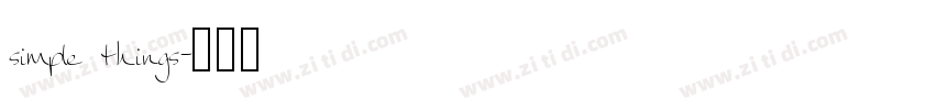 simple things字体转换